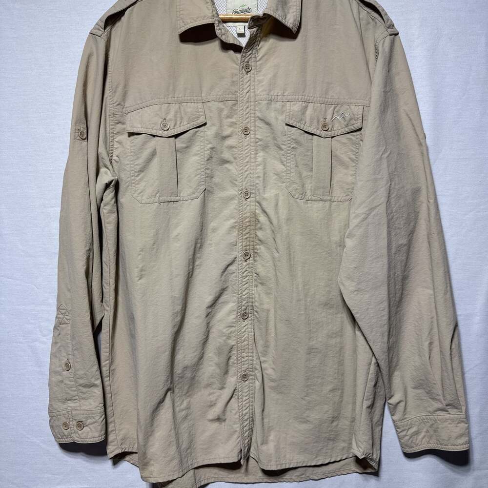 Trailside Supply Co. Mens Button Down Vented Fishing Shirt Size L